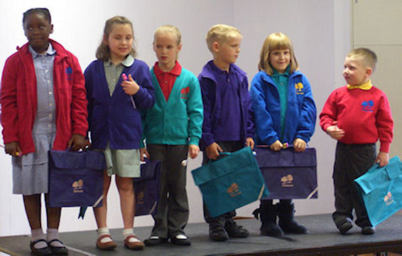 Children in Tenacres' School Uniform